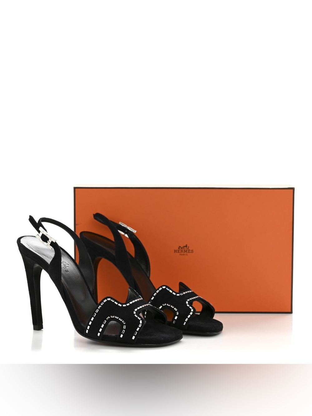 Hermès Holy 105 H Logo Slingback Sandal Heels